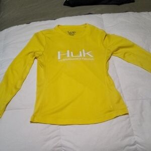 Huk Performance Fishing Yellow Shirt